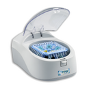 Mini centrifuge with open lid showing test tubes in COMBI-Rotor