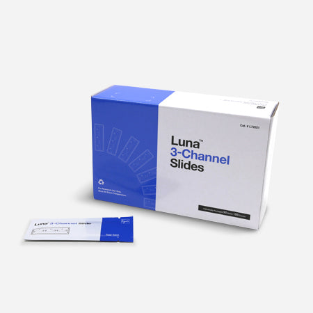 LUNA-FX7 3-channel slides - 50 slides/150 counts